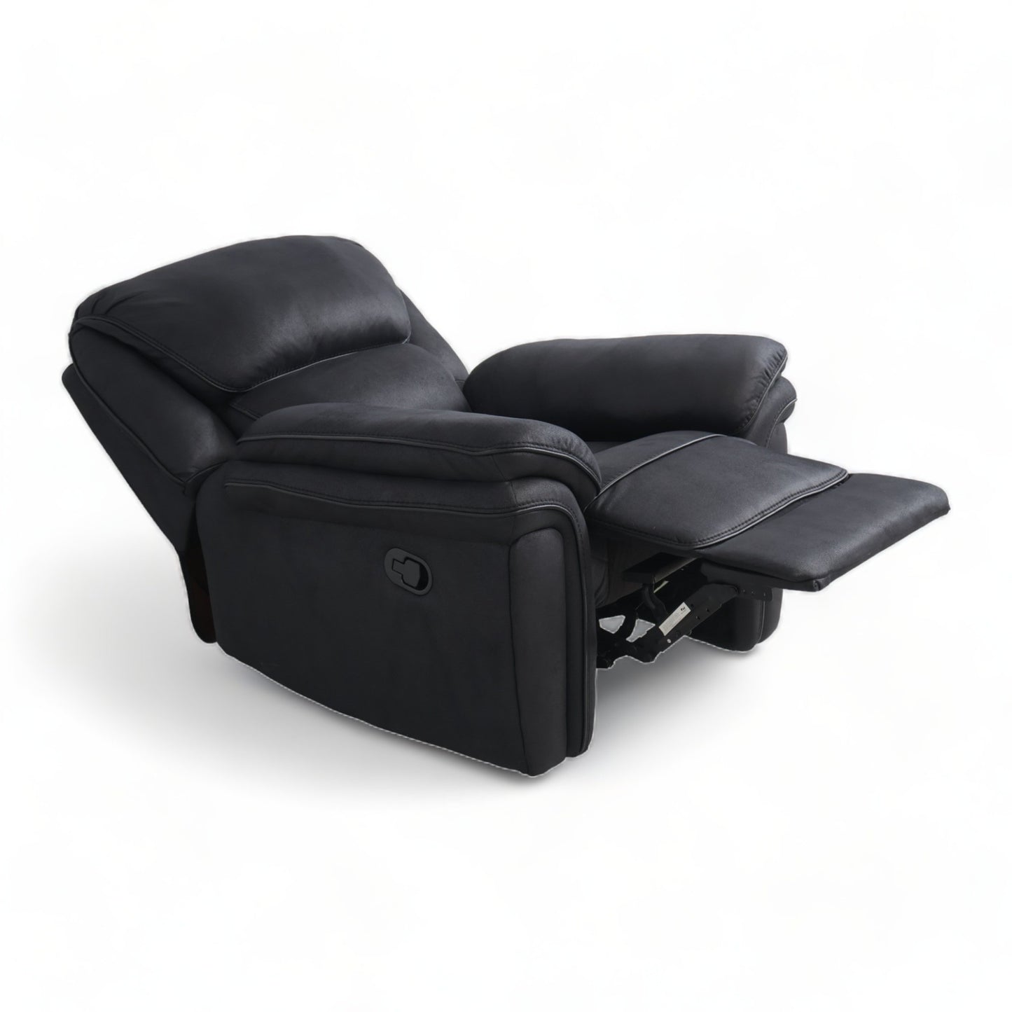 Helt nytt | Sort Preston stol med recliner i imitert skinn