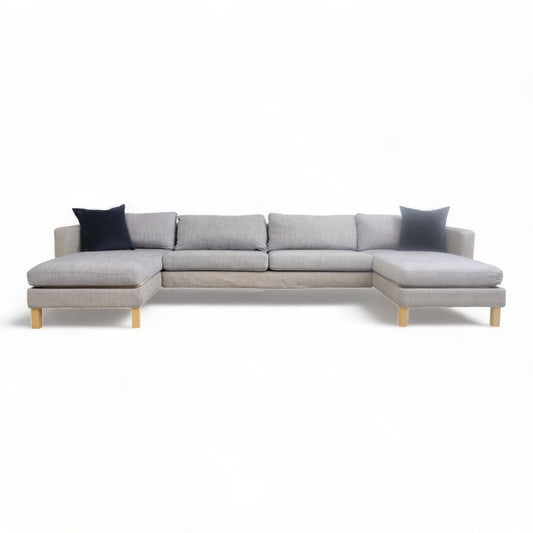 Nyrenset | Lys grå IKEA Karlstad u-sofa