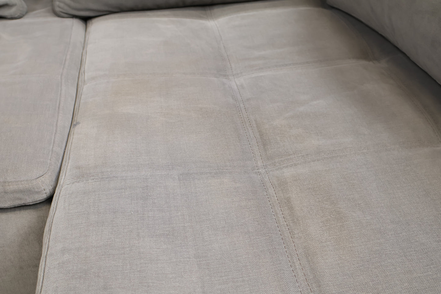 Nyrenset | Grå/grønn BoConcept Mezzo hjørnesofa med åpen ende