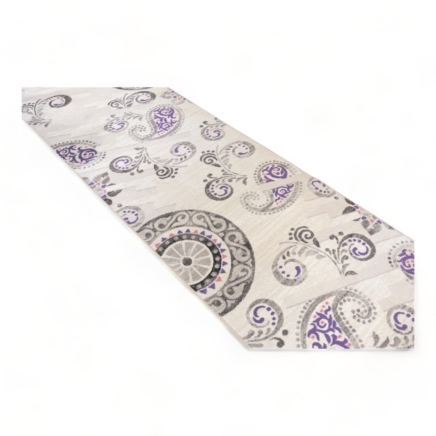 Nyrenset | Beige mønstrete løper, 8.3 meter