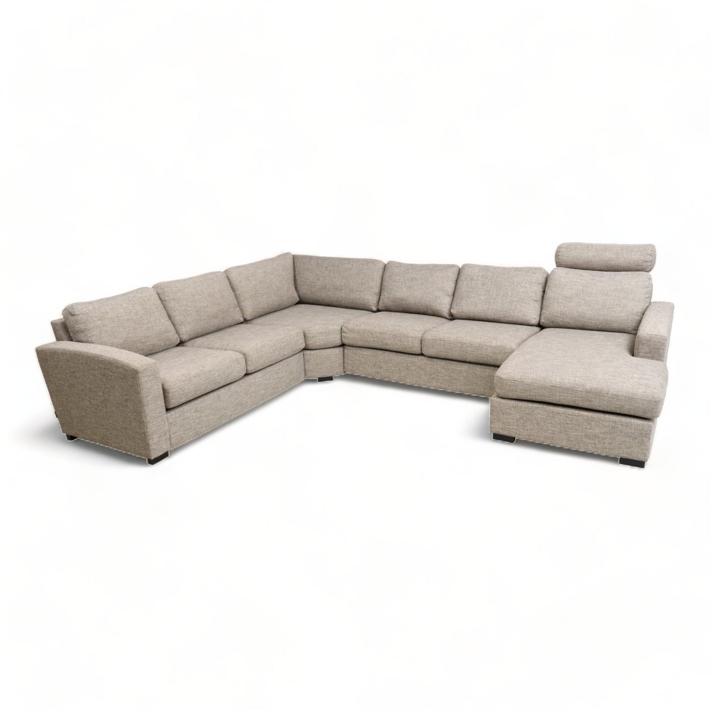 Nyrenset | Brun/grå Scapa romslig u-sofa