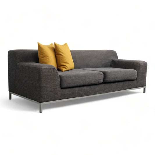 Nyrenset | Mørk grå IKEA Kramfors 3-seter sofa