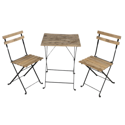 Kvalitetssikret | IKEA TÄRNÖ Bord + 2 stoler, utendørs, svart/lys brunbeiset