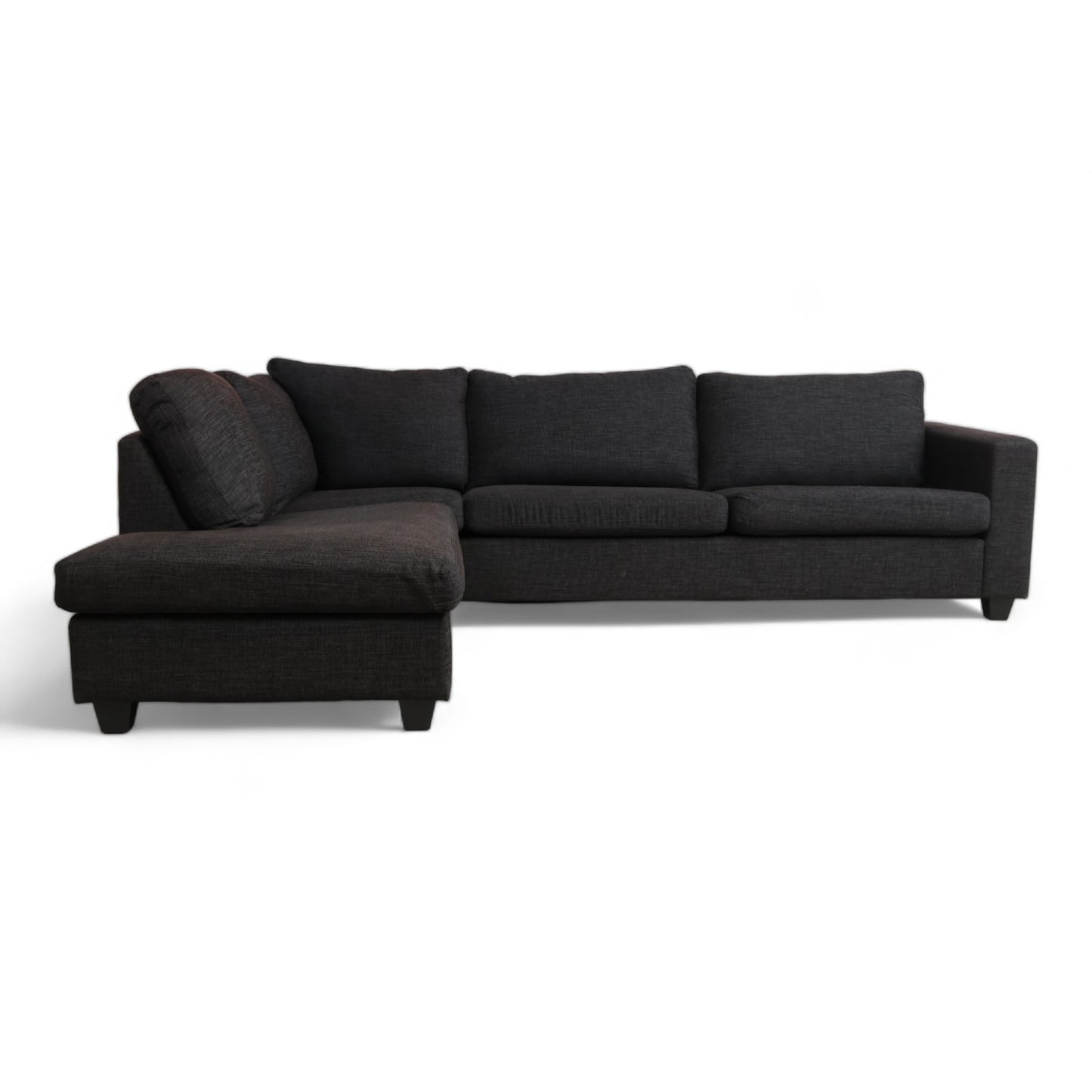 Nyrenset | Sort Sits sofa med sjeselong