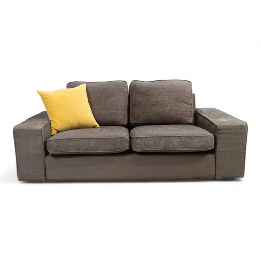 Nyrenset | Grå/grønn IKEA Kivik 2-seter sofa med vaskbare trekk