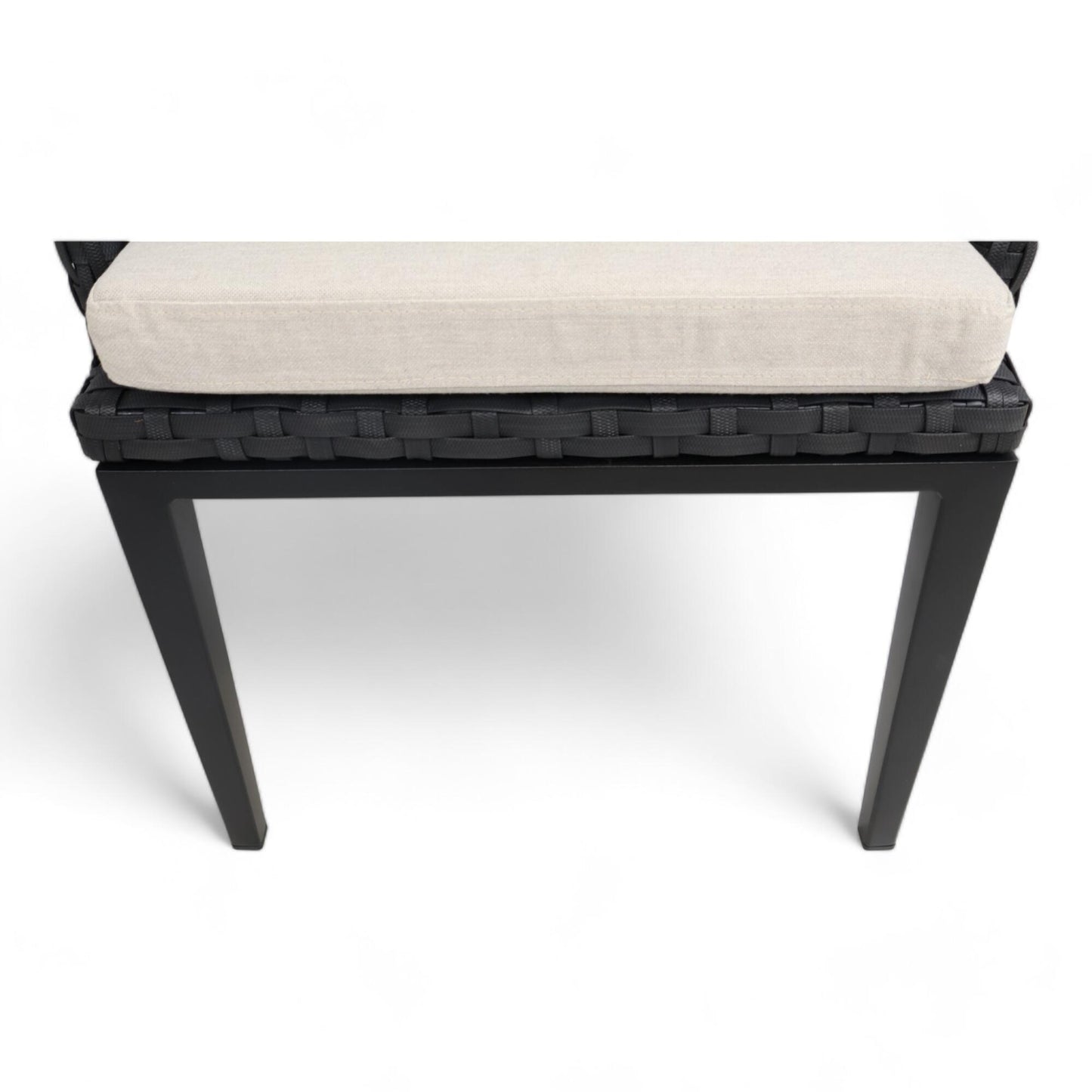 Helt nytt | Crosby hage spisestol i sort med beige pute