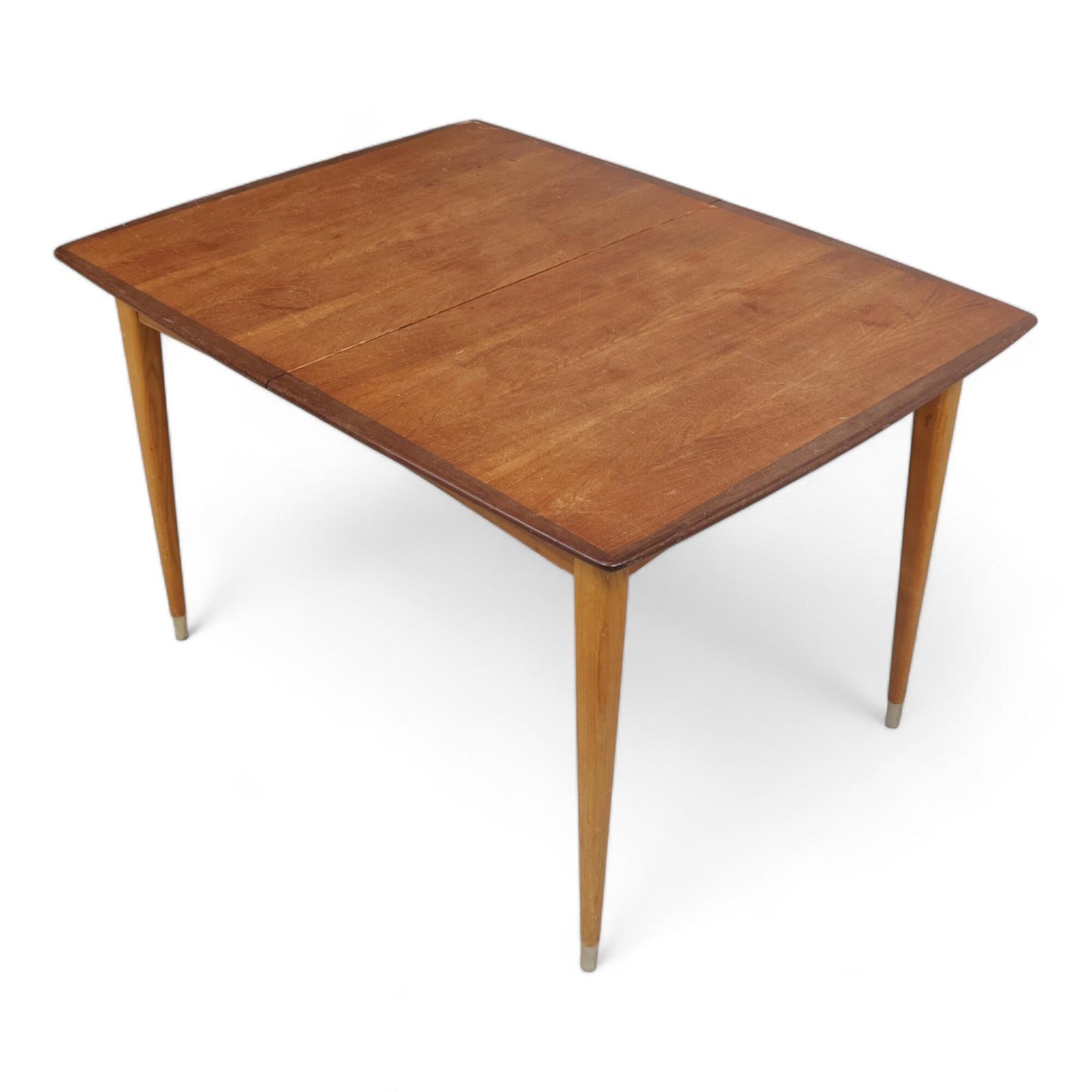 Vintage spisebord i teak med ileggsplater