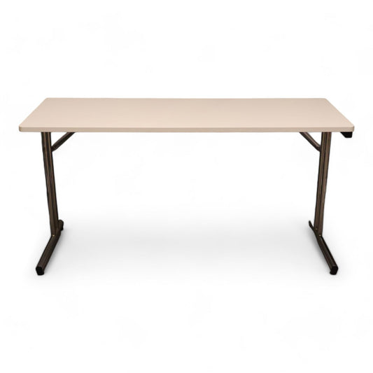 Kvalitetsikret | Sammenleggbart skrivebord i hvit og krum