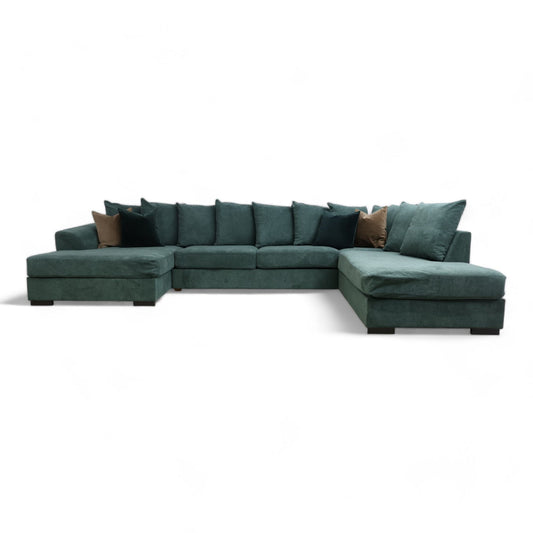 Nyrenset | Grønn Mega U-sofa fra A-møbler
