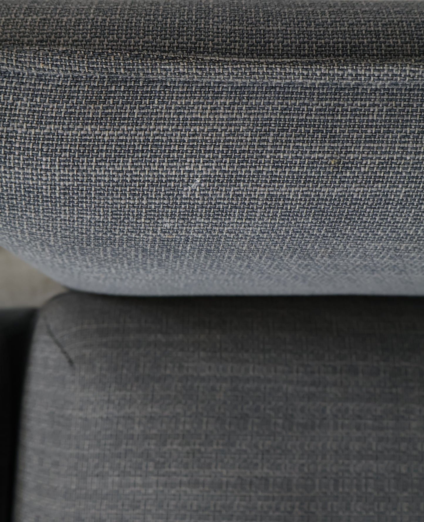 Nyrenset | Grå Ikea 1-seter Vallentuna sjeselong med puff