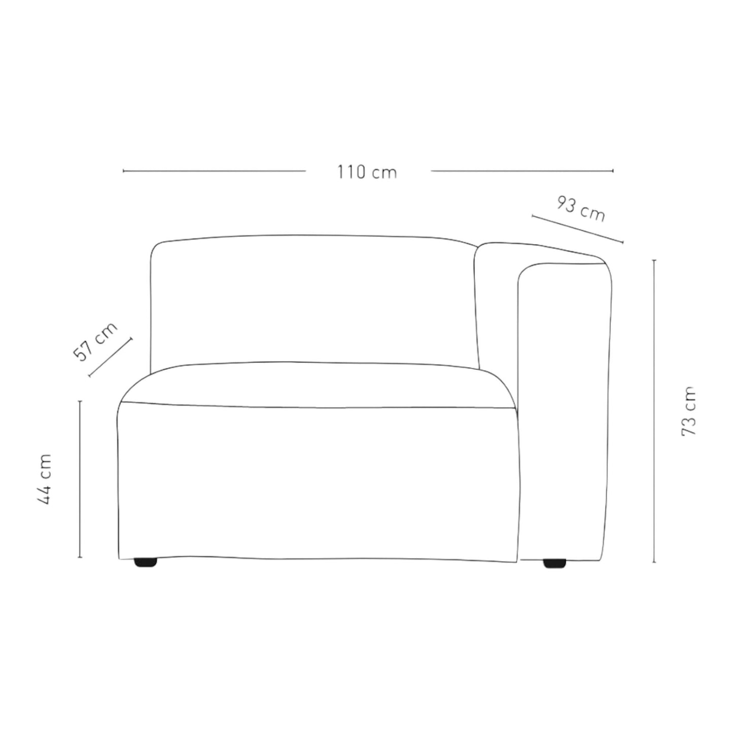 Isa modulsofa fra Kid m/ 1 armlene høyre