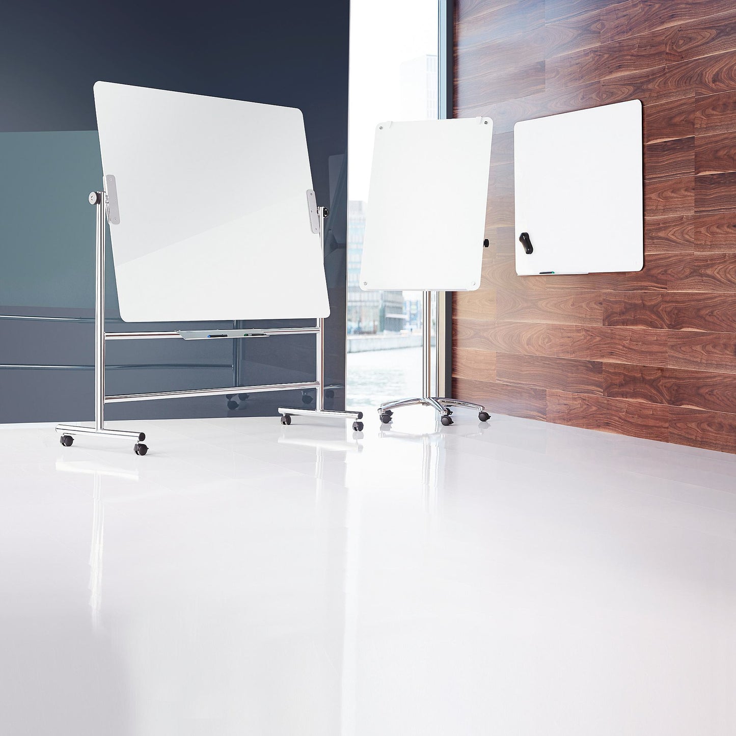 Helt nytt | Glasstavle GLENDA, magnetisk, H900 B1200 mm, hvit