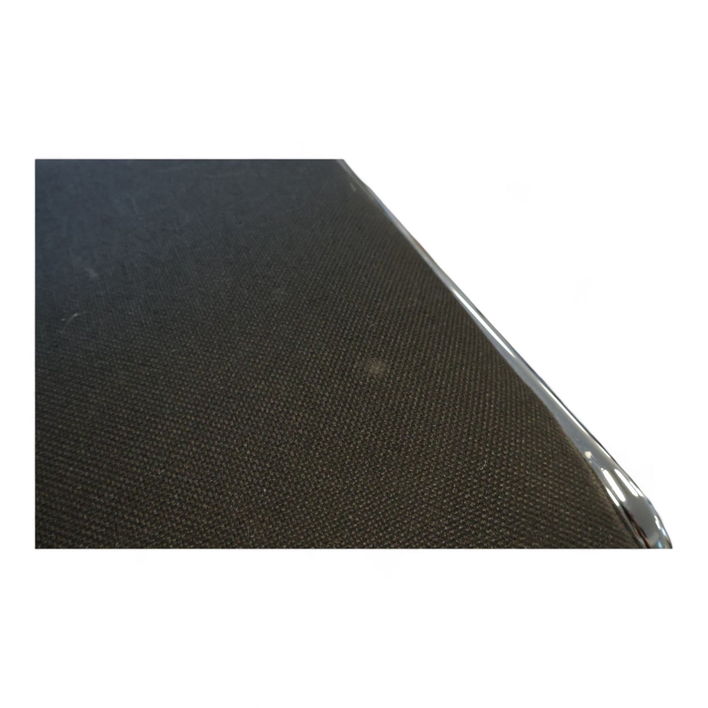 Sort stol i tekstil m/krom ben