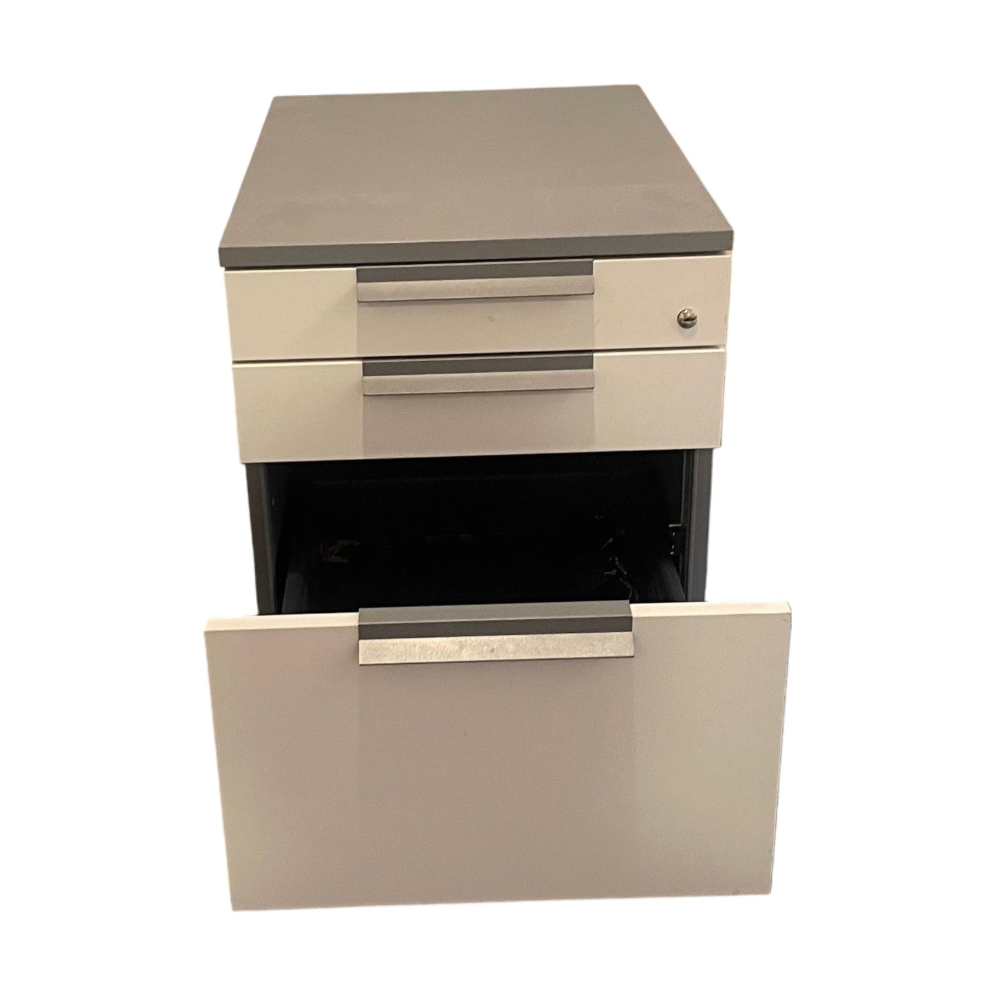 Skuffseksjon til kontorpult m/ lås