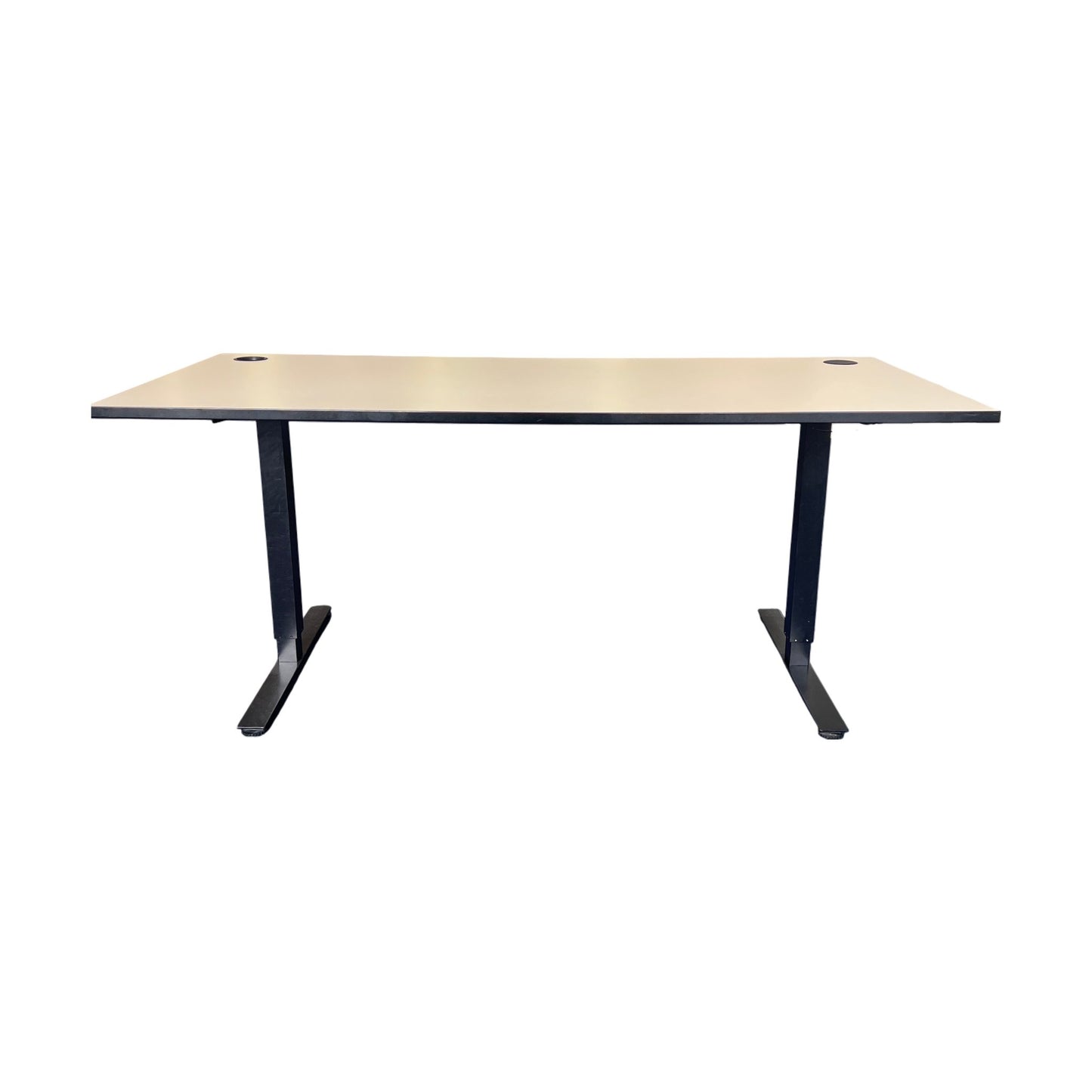 Elektrisk hev/senk skrivebord 160x80 cm, hvit laminat, Edsbyn