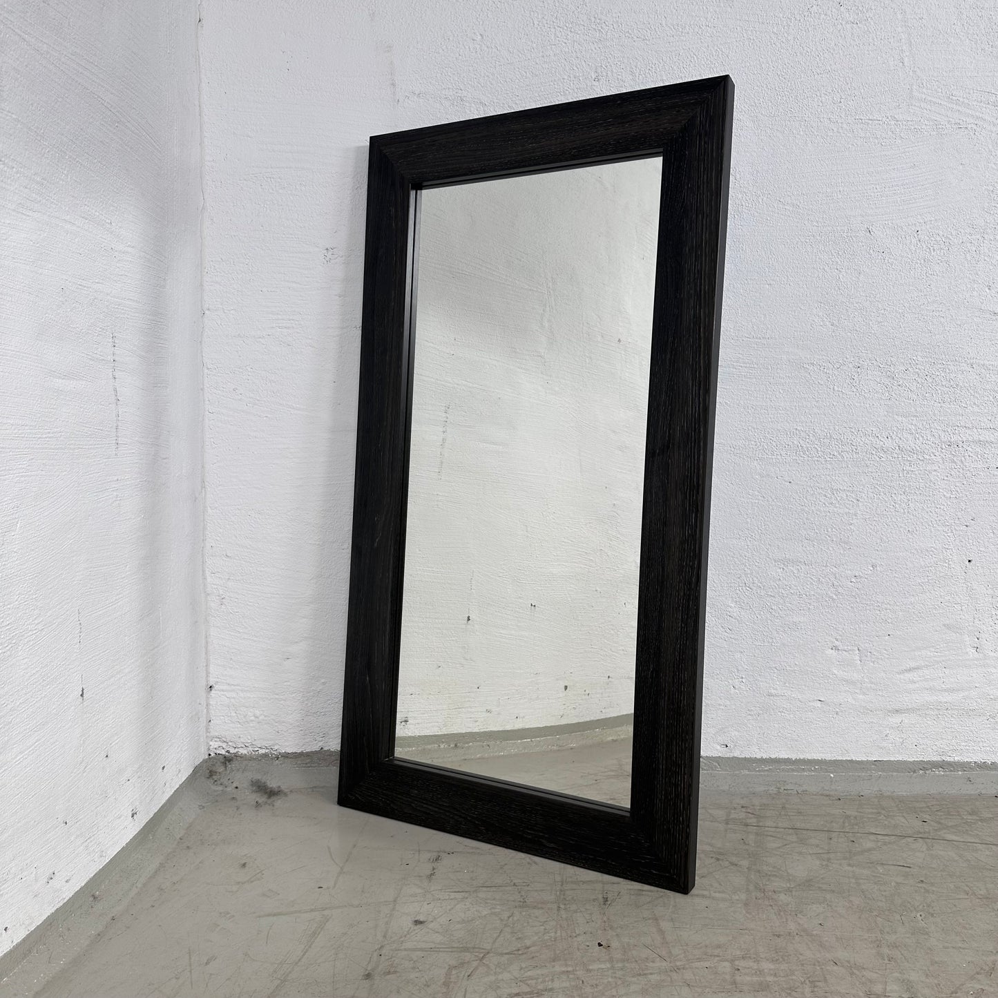 Speil med brun ramme, 130x70cm