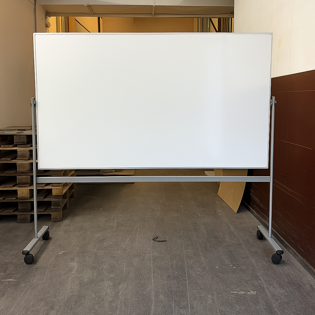 (210x195) Dobbeltsidig whiteboard med roterbar tavle fra Lintex