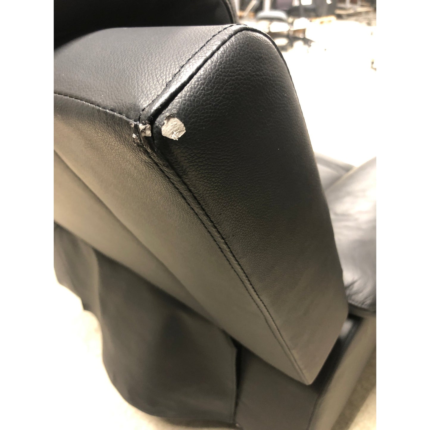 Mora recliner-lenestol, sort Hud/PU