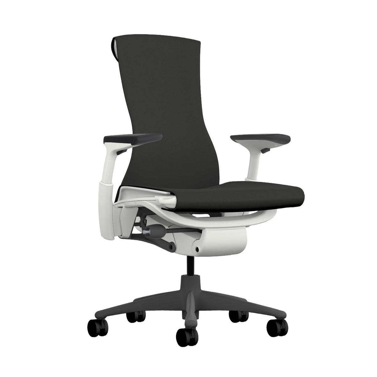 Embody kontorstol fra Herman Miller, Rhythm Black – Studio White ramme