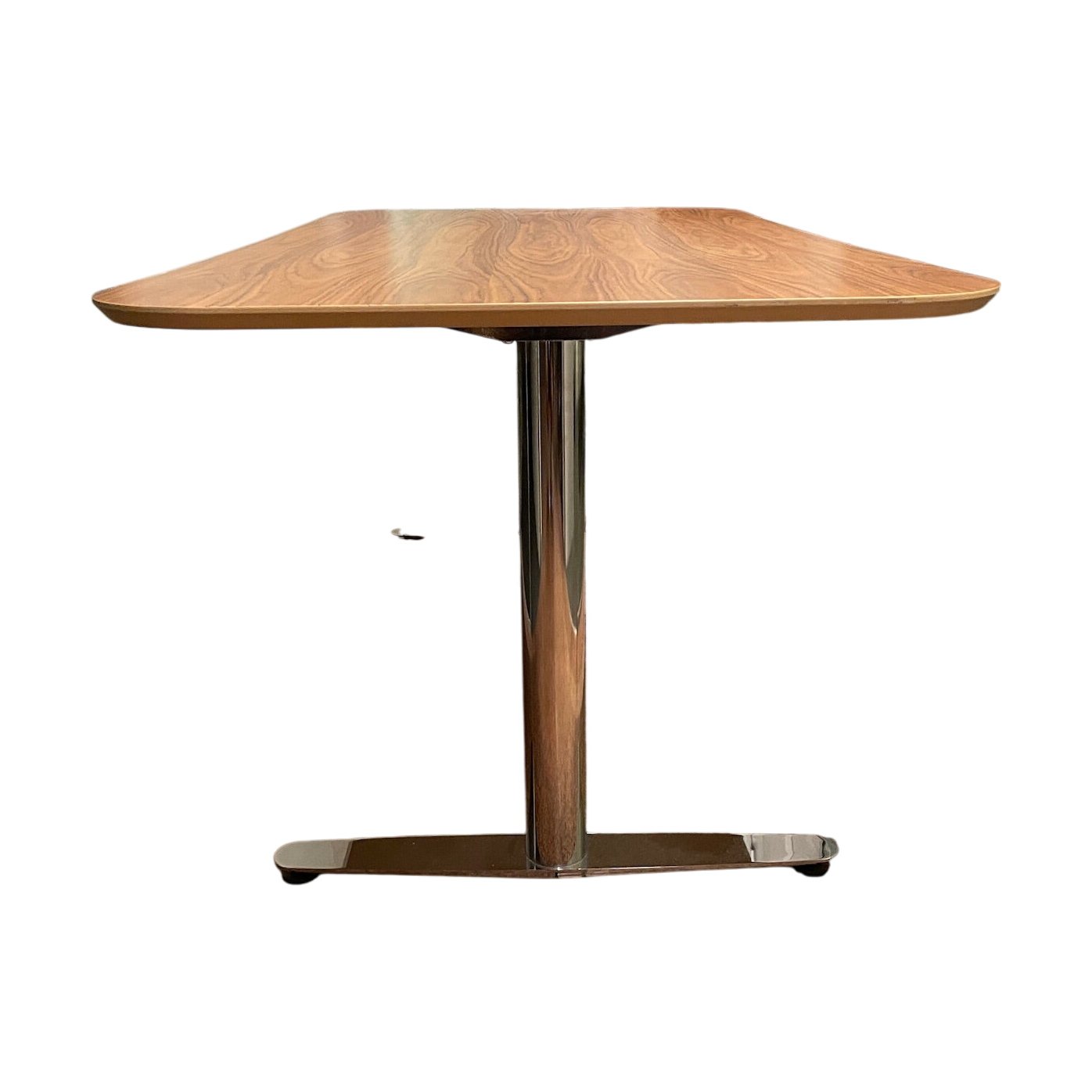 Møtebord i valnøtt-finish fra Horreds, hvit laminat, 180x90 cm