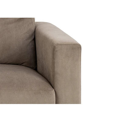 Dagmar 3-seter sofa, kordfløyel, beige