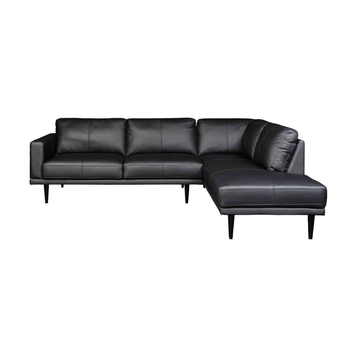 Dagmar hjørnesofa fra A-Møbler, hud/PU, åpent hjørne, høyre