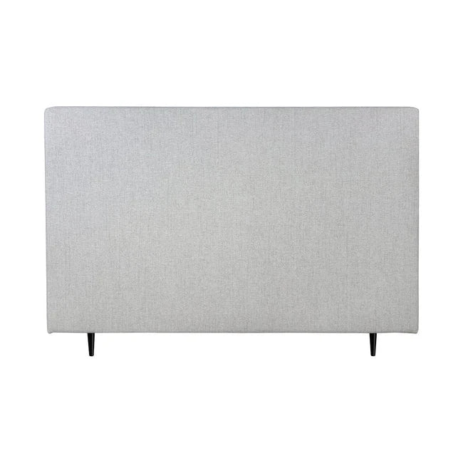 Nova Kontinentalseng med sengegavl, Polyester, Grå