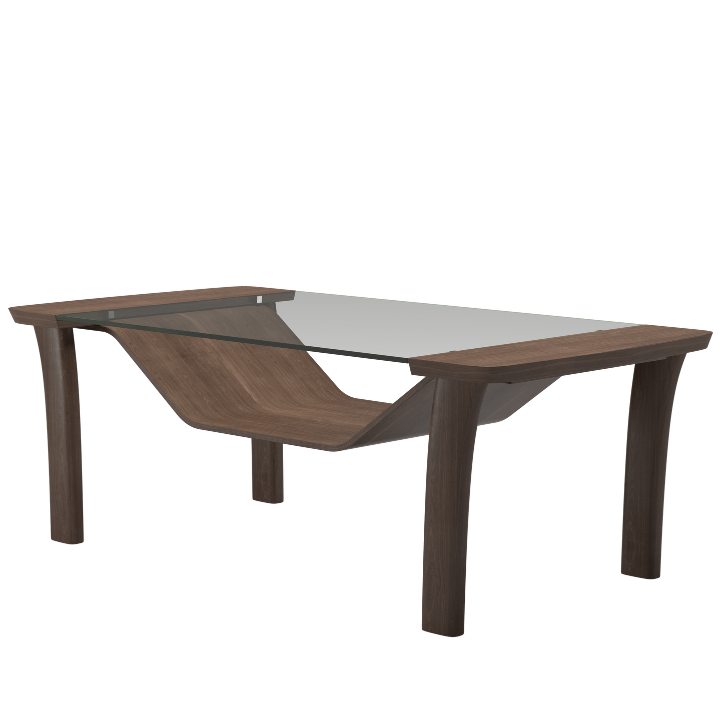 Helt nytt | Stressless Windsor bord klart glass, valnøtt