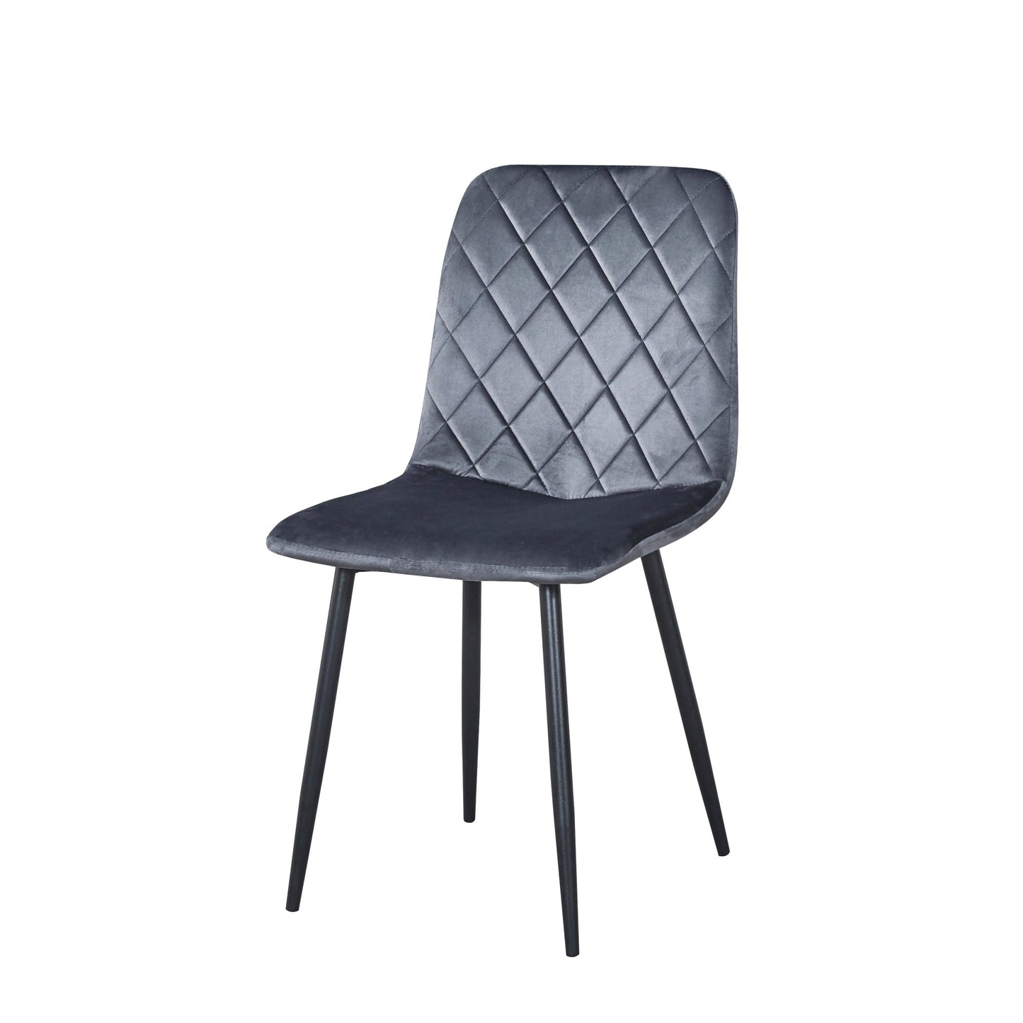 Bari spisestol fra A-Møbler, 44x39 cm, grå velour