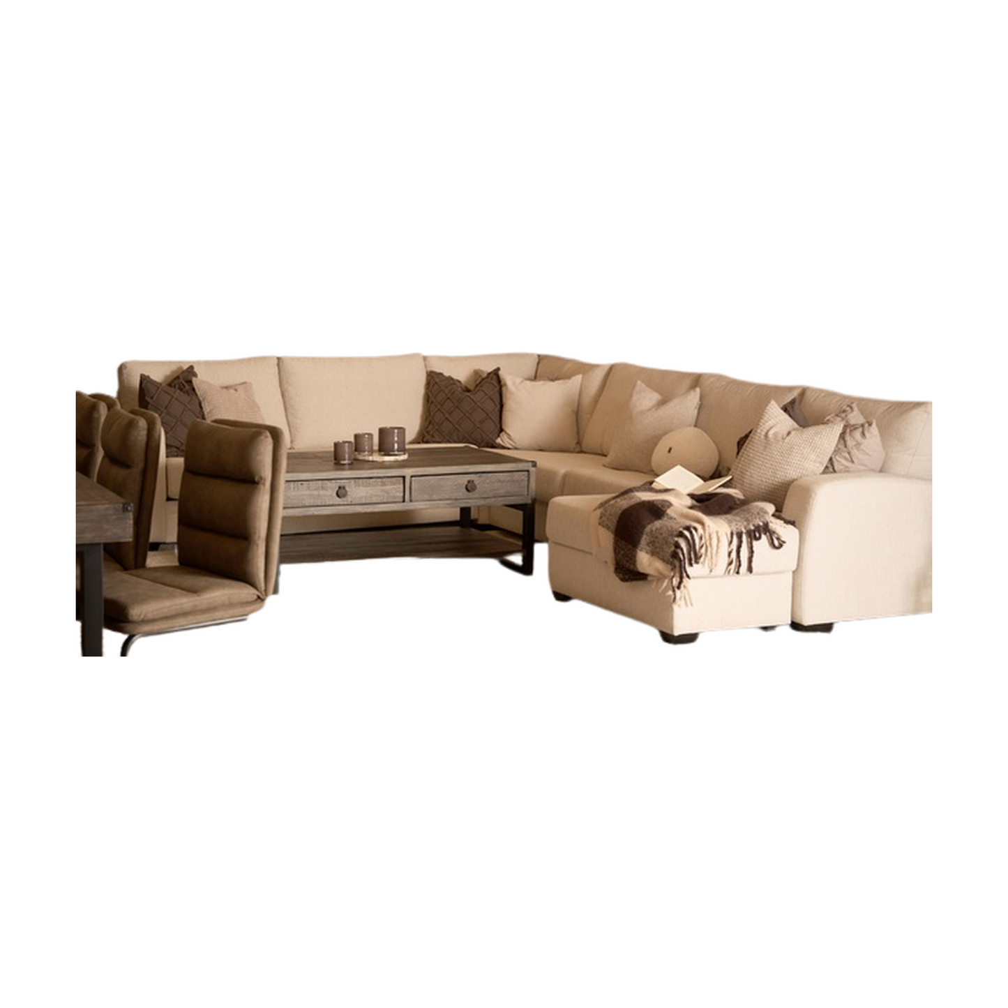 Bellus Casino Modulsofa - Armlene: W,Elenor,6601, Treben 39 - 8cm - Sort