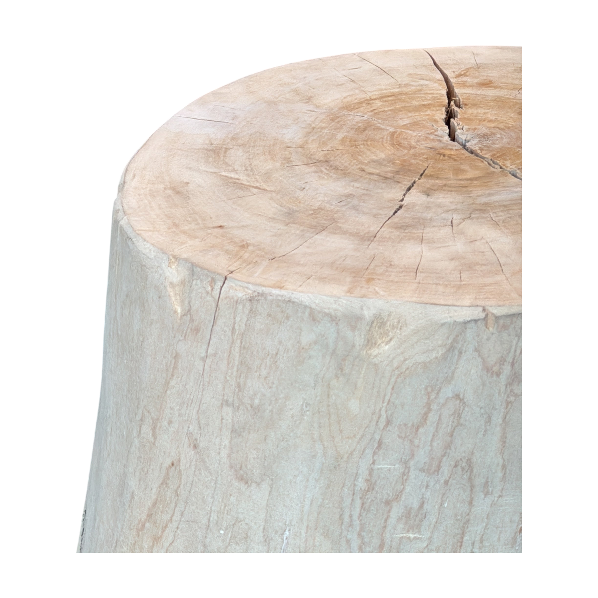 (Ø30) sidebord i lyst tre, trestamme