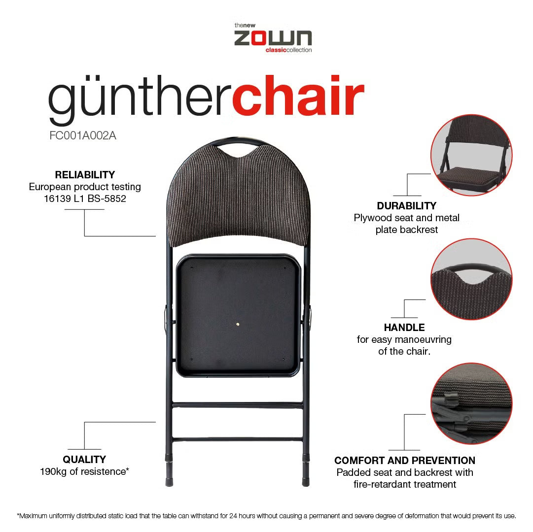 Günther chair konferansestol fra Zown i mørk grå