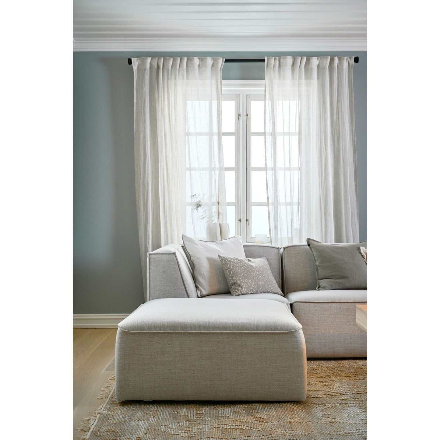 Isa Modulsofa puff natur - 90x93x73 cm fra Kid