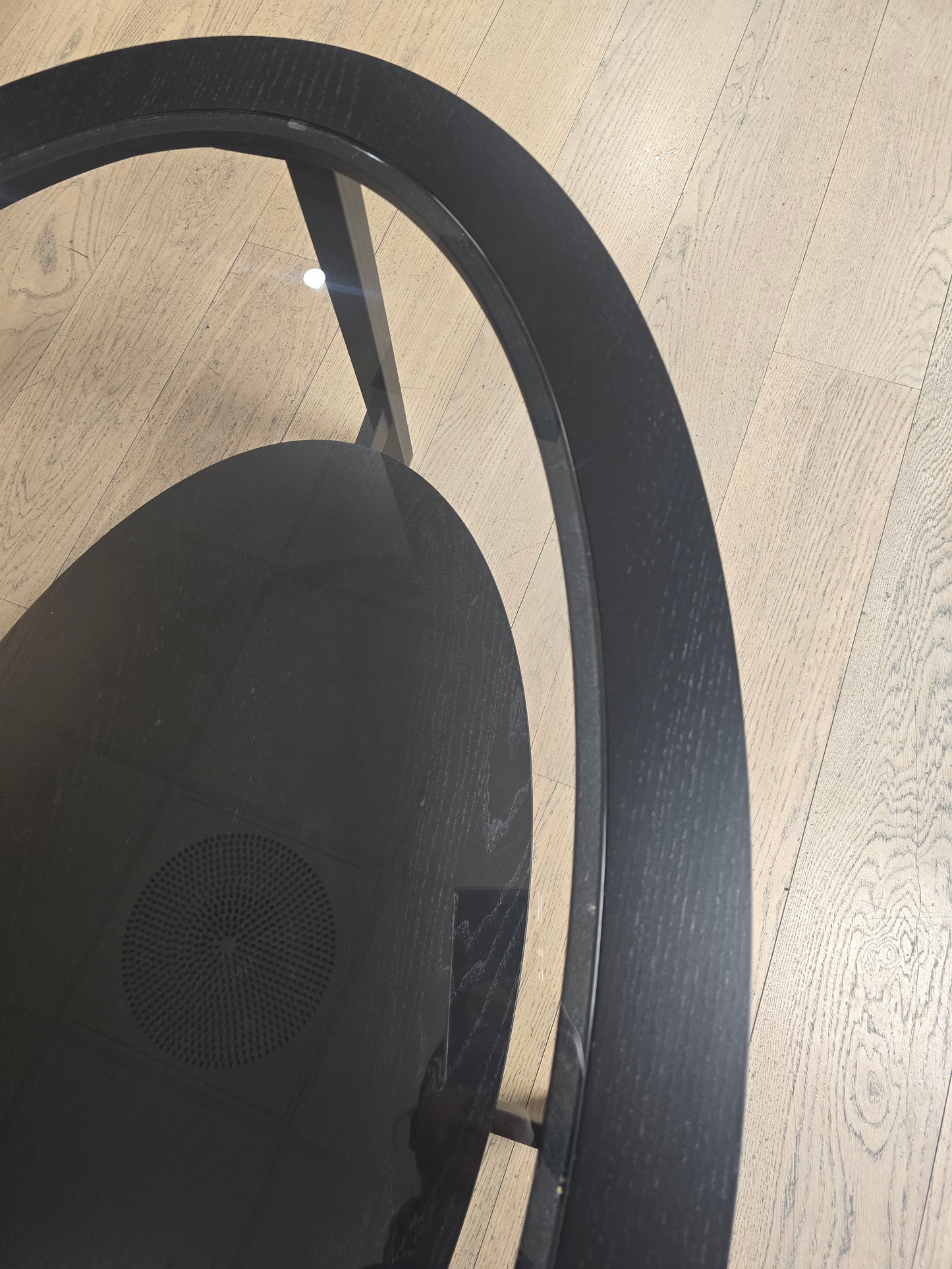 IKEA Malmsta glassbord, svart ramme