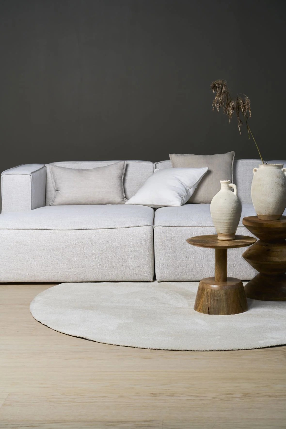 Isa Modulsofa sjeselong venstre natur - 114x154x73 cm