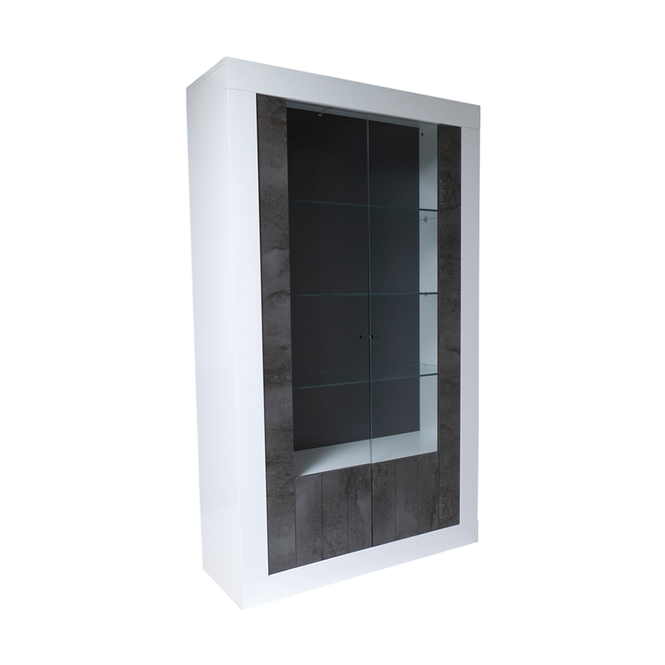 Urbino vitrineskap fra A-Møbler, 110x190 cm, MDF