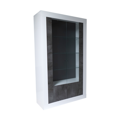 Urbino vitrineskap fra A-Møbler, 110x190 cm, MDF