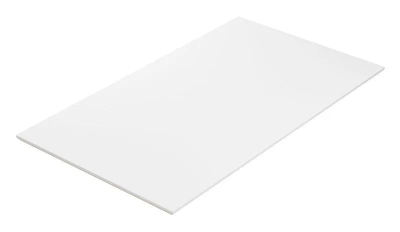 Hvit bordplate, 140x80 rette kanter
