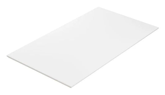 Hvit bordplate, 140x80 rette kanter