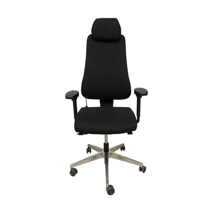 Kontorstol Uni 11XL fra KontorKonsult, sort tekstil