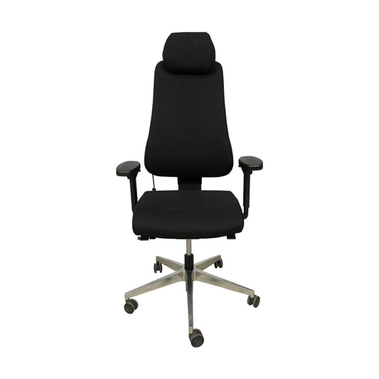 Kontorstol Uni 11XL fra KontorKonsult, sort tekstil