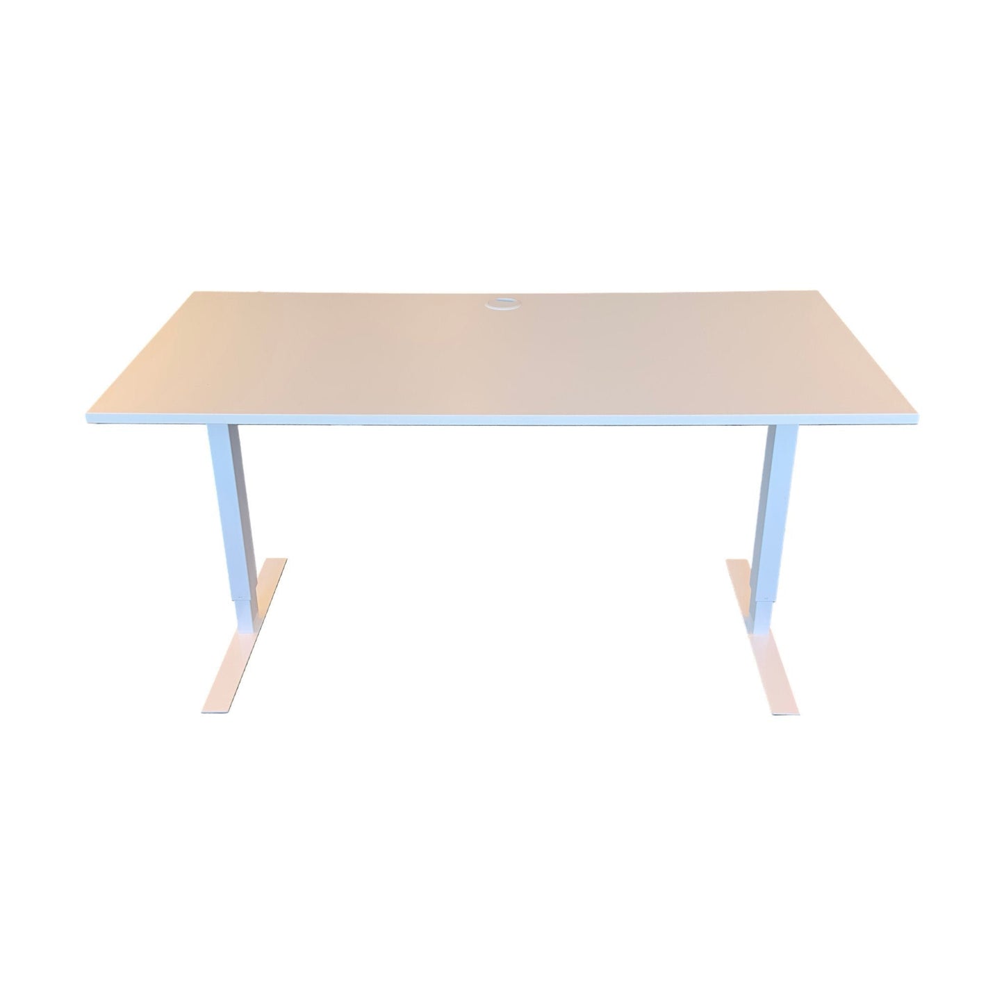 Elektrisk hev/senk skrivebord, hvit, 160x80 cm