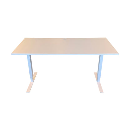 Elektrisk hev/senk skrivebord, hvit, 160x80 cm