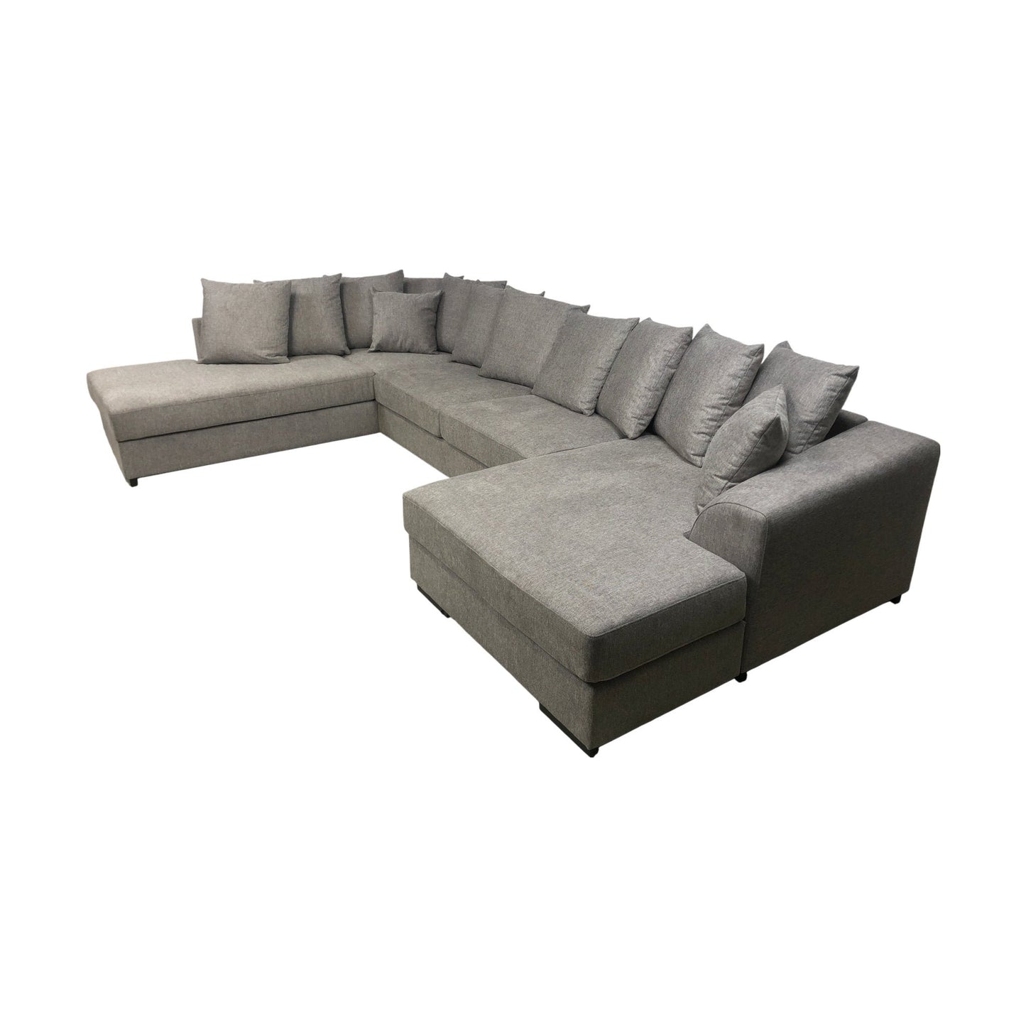 Mega sofa med sjeselong fra A-Møbler, grå