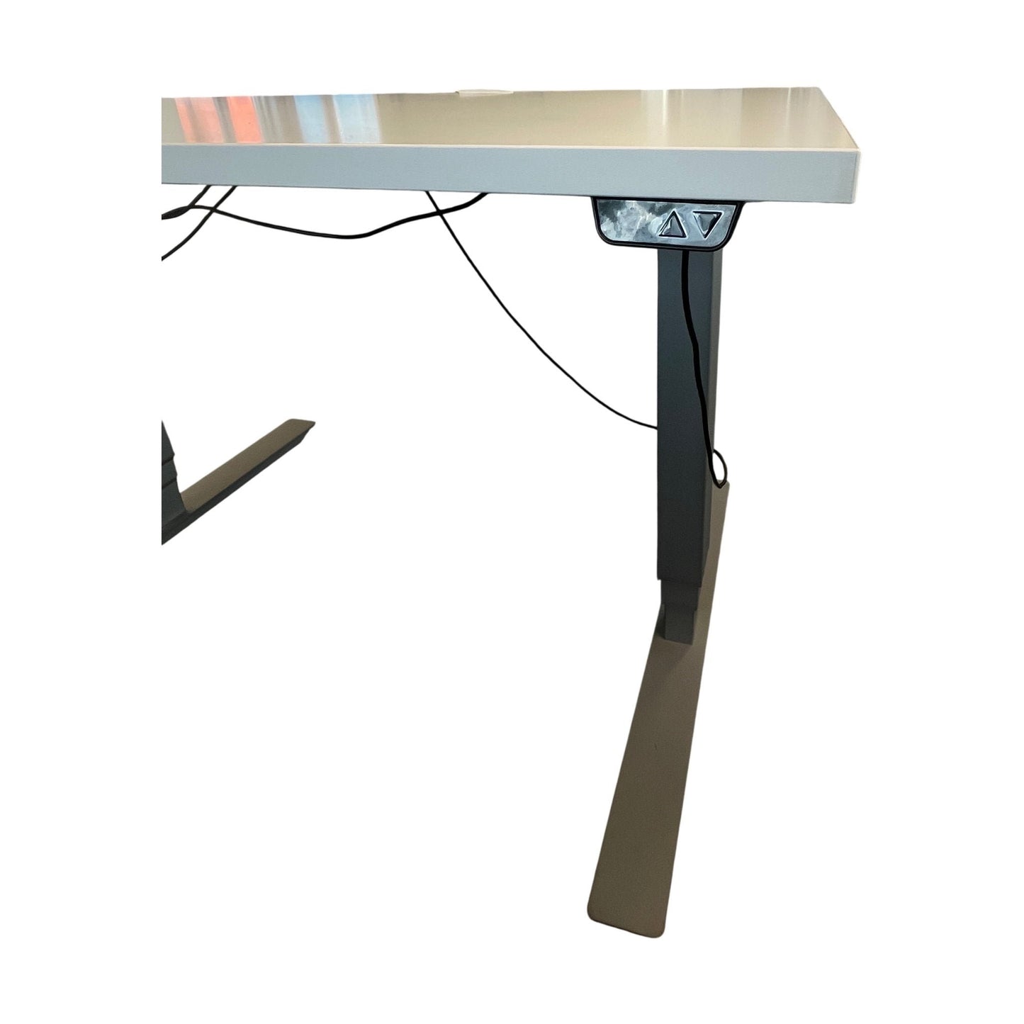 EFG elektrisk hev/senk skrivebord, hvit laminat, 120x80 cm