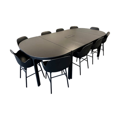 Bekant møtebord fra IKEA, svart laminat, 280x140 cm