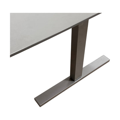 Elektrisk hev/senk skrivebord, grå plate, 200x80 cm