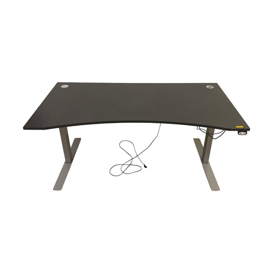 Elektrisk hev/senk skrivebord, grå plate, 160x80 cm