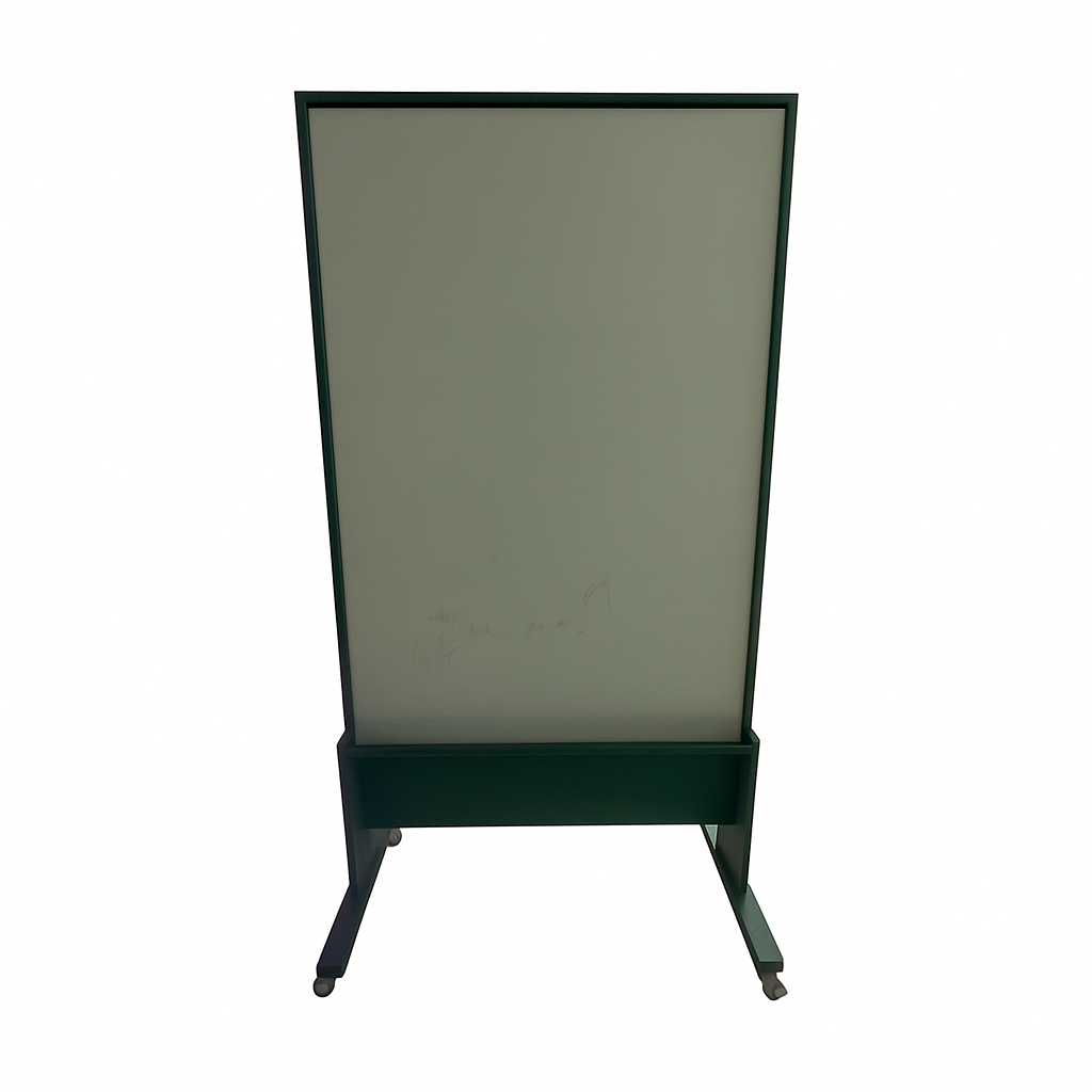 Selvstående whiteboard m/hjul, 100x205 cm