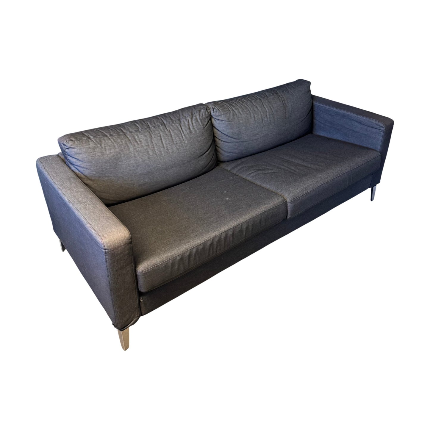 3-seter sofa i grått tekstil